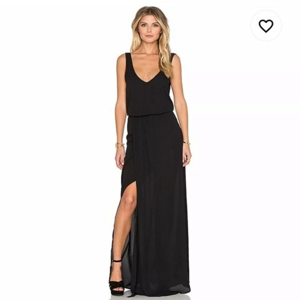Show Me Your Mumu Kendall Elastic Waist Maxi Dress‎ Black XS